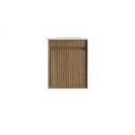 Mini Ravia Fluted Wall Hung Harvest Oak Cabinet - Image 5