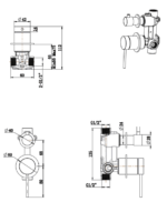 Mica Shower Mixer Diverter – 2P – TRIM KIT ONLY - Image 8