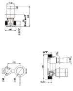 Mica Shower Mixer Diverter – Sideways – TRIM KIT ONLY - Image 8