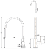 Mica Gooseneck Sink Mixer - Image 22