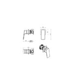 Tiago Shower Mixer - Small Plate - TRIM KIT ONLY - Image 22