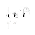 Mica Fluted Gooseneck Hob Basin Mixer Set - Image 23