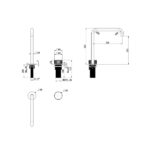 Mica Fluted Soft-Square Hob Sink/Basin Mixer Set - Image 7