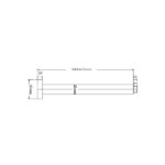 Mica Ceiling Arm - 450mm/300mm - Image 8