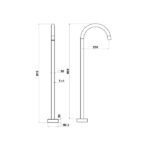 Mica Freestanding Bath Spout - Image 8