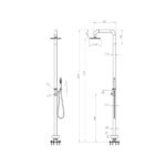 Mica Soft Square Freestanding Outdoor Shower - Image 17