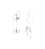 Kaza Shower Mixer Diverter – 1P – TRIM KIT ONLY - Image 22