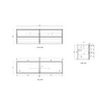 Venetta Framed Wall Hung 1800mm Harvest Oak Cabinet - Image 8