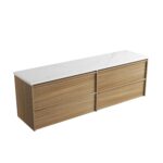 Venetta Framed Wall Hung 1800mm Harvest Oak Cabinet - Image 7