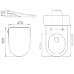 Catania Standard Toilet Bidet Seat - Image 4