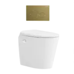 Autolux Inwall Cistern Floor Pan Smart Toilet With Gunmetal Flush Plate - Image 4