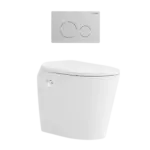 Autolux Inwall Cistern Floor Pan Smart Toilet With Gunmetal Flush Plate - Image 8