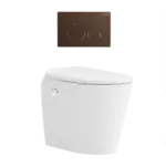 Autolux Inwall Cistern Floor Pan Smart Toilet With Gunmetal Flush Plate - Image 7