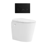 Autolux Inwall Cistern Floor Pan Smart Toilet With Gunmetal Flush Plate - Image 6