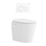 Autolux Inwall Cistern Floor Pan Smart Toilet With Gunmetal Flush Plate - Image 5