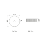 Hudson Round 400x400x120 Concrete Fluted White Basin - Image 6