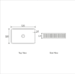 Hudson Square 520x320x120 Concrete Fluted White Basin - Image 5