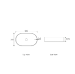 Clayton Oval 600x350x120 Concrete Sand Basin - Image 3