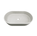 Clayton Oval 600x350x120 Concrete Linen Basin