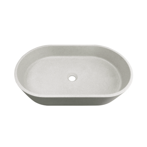 Clayton Oval 600x350x120 Concrete Linen Basin