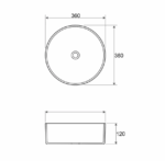 Radius Round 360x360x115 Basin - Image 7