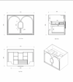 Laguna Mark II 750mm Woodland Oak Wall Hung Vanity - Image 16