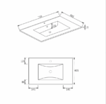 Laguna Mark II 750mm Woodland Oak Wall Hung Vanity - Image 15