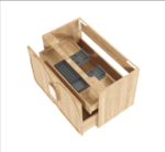 Laguna Mark II 900mm Woodland Oak Wall Hung Vanity - Image 6