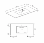 Laguna Mark II 900mm Woodland Oak Wall Hung Vanity - Image 15