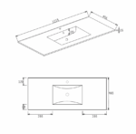 Laguna Mark II 1200mm Woodland Oak Wall Hung Vanity - Image 12