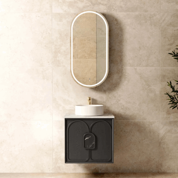 Laguna Mark II 600mm Black Oak Wall Hung Vanity