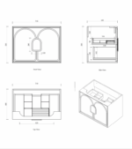 Laguna Mark II 750mm Black Oak Wall Hung Vanity - Image 15