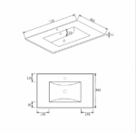 Laguna Mark II 750mm Black Oak Wall Hung Vanity - Image 14