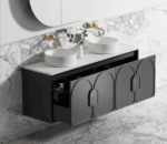Laguna Mark II 1500mm Black Oak Wall Hung Vanity - Image 8