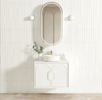 Laguna Mark II 750mm Matte White Wall Hung Vanity - Image 2