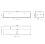 Moonlight 1200mm White Wall Hung Cabinet - Image 6