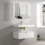 Moonlight 900mm White Wall Hung Cabinet - Image 3