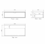 Moonlight 900mm White Wall Hung Cabinet - Image 6