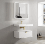 Moonlight 750mm White Wall Hung Cabinet - Image 3