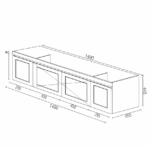 Hampton Mark II 1500mm Satin White Wall Hung Vanity - Image 8