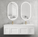 Hampton Mark II 1500mm Satin White Wall Hung Vanity