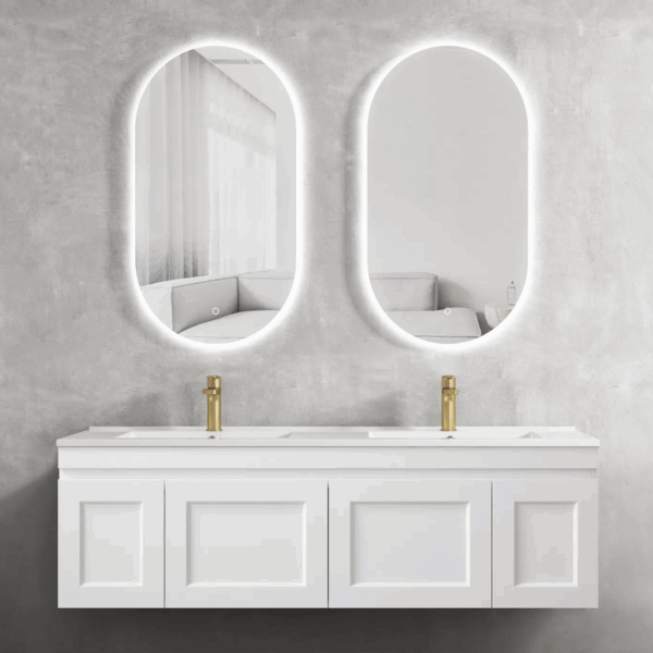 Hampton Mark II 1200mm Satin White Wall Hung Vanity