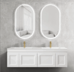 Hampton Mark II 1200mm Satin White Wall Hung Vanity - Image 6