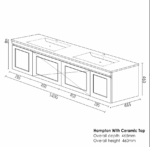 Hampton Mark II 1200mm Satin White Wall Hung Vanity - Image 7