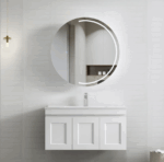 Hampton Mark II 900mm Satin White Wall Hung Vanity - Image 4