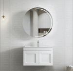 Hampton Mark II 750mm Satin White Wall Hung Vanity
