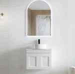 Hampton Mark II 600mm Satin White Wall Hung Vanity - Image 3