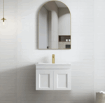 Hampton Mark II 600mm Satin White Wall Hung Vanity