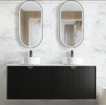 Marlo 1500mm Matte Black Wall Hung Vanity