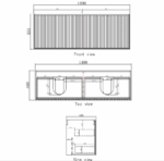 Marlo 1500mm Matte Black Wall Hung Vanity - Image 9